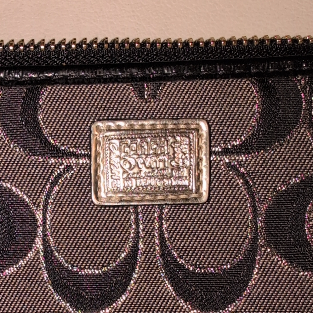 Coach Poppy Signature Zip Around Long Wallet - Picture 2 of 11